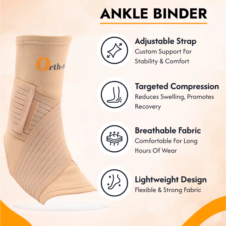 Ankle Support Binder | Ankle Brace with Adjustable Wrap