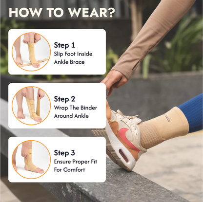 Ankle Support Binder | Ankle Brace with Adjustable Wrap