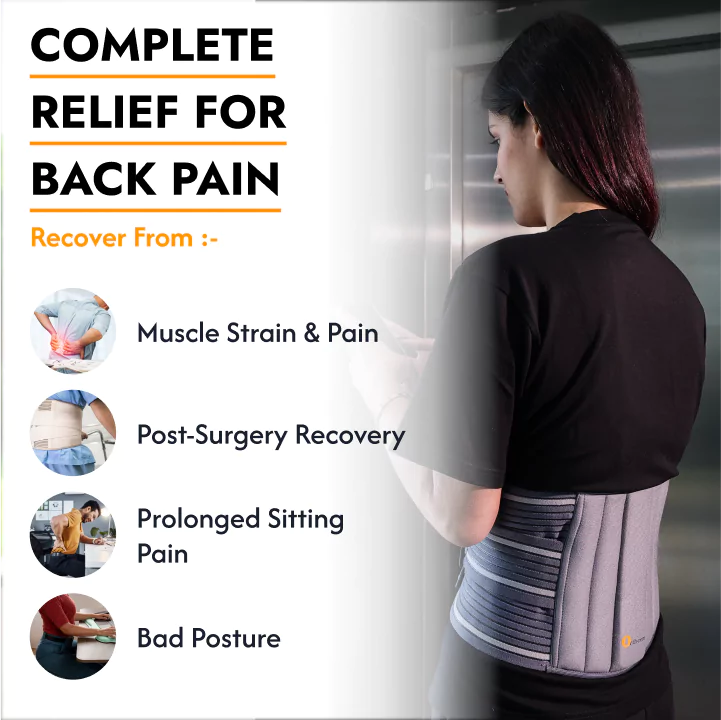 Back Support Brace for Men & Women | Lower Back Pain Relief Support Belt