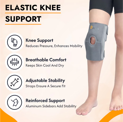 Elastic Knee Support Brace with Side Stabilizer