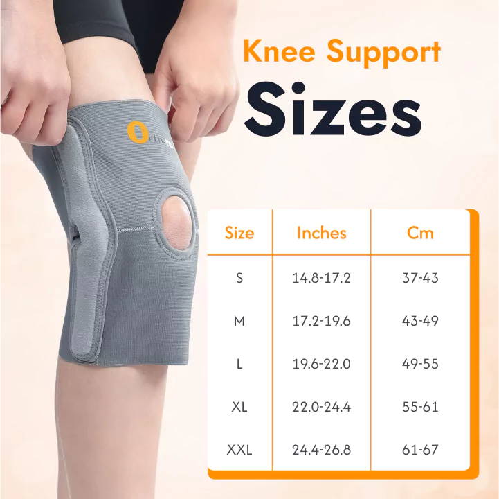 Elastic Knee Support Brace with Side Stabilizer