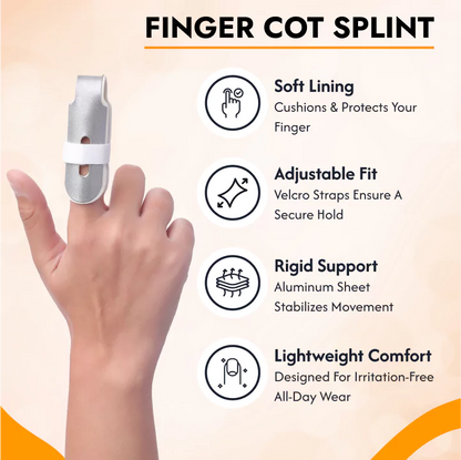 Finger Cot Splint | Finger Stabilizer for Broken Fingers Straightening - Pack of 2