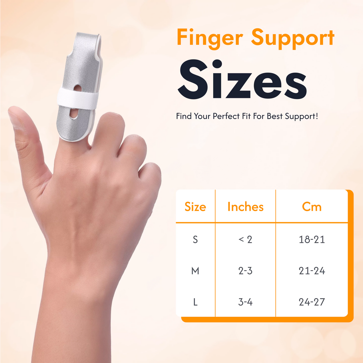 Finger Cot Splint | Finger Stabilizer for Broken Fingers Straightening - Pack of 2