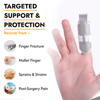 Finger Cot Splint | Finger Stabilizer for Broken Fingers Straightening - Pack of 2