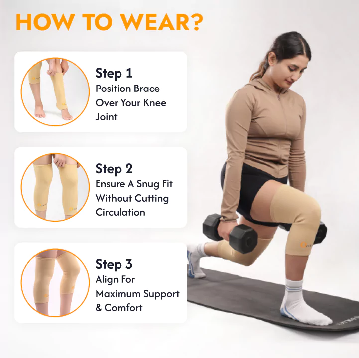 Knee Support Brace for Men & Women | Knee Cap (Pair)