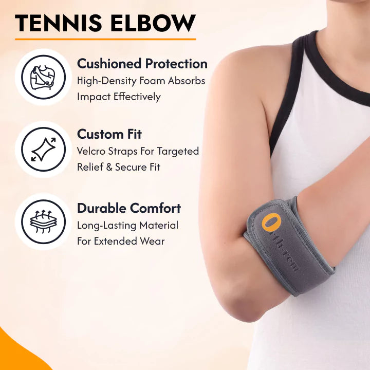 Tennis Elbow Support Brace Strap for Men & Women - Pack of 2