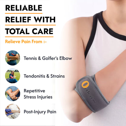 Tennis Elbow Support Brace Strap for Men & Women - Pack of 2